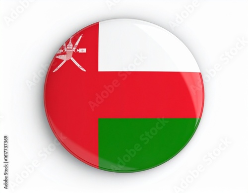 Free Download 
Oman Flag Button on White Background - GFXLoad