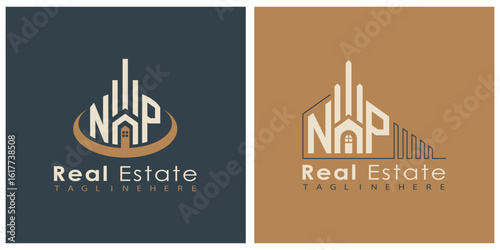 Real Estate Monogram Logo Design – Modern 2-Letter Vector Branding Series (NA to NZ)