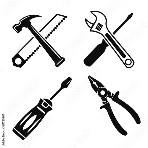 Collection of Hand Tools Icons.