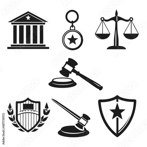 Collection of Legal and Justice Icons.