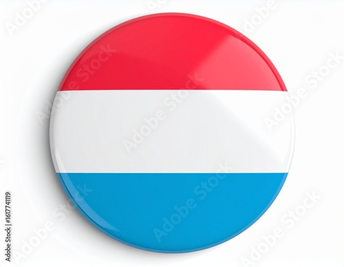 Free Download Luxembourg Flag Button on White Background - GFXLoad