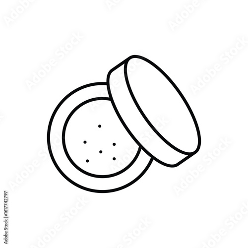 Compact Powder Icon vector stock illustration