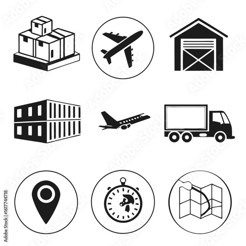 Logistics and Transportation Icons Collection.