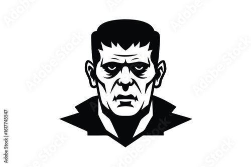 frankenstein face vector icon
