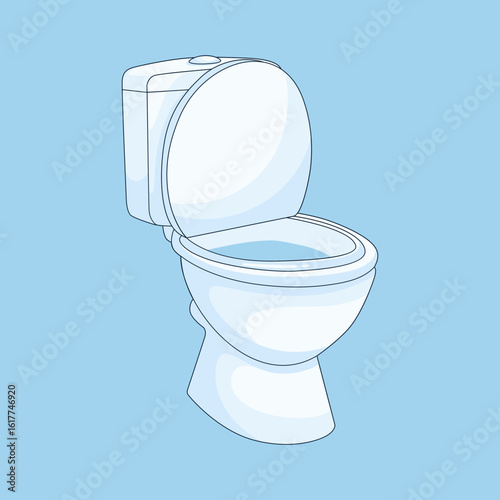 vector toilet illustration hand drawn