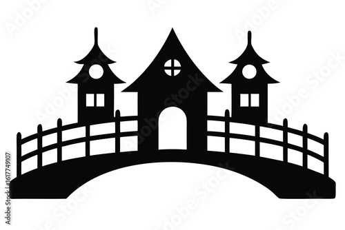 Wallpaper Mural haunted bridge vector icon Torontodigital.ca