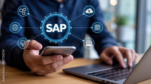 SAP ERP Laptop Enterprise Resource Planning Business Software Management System