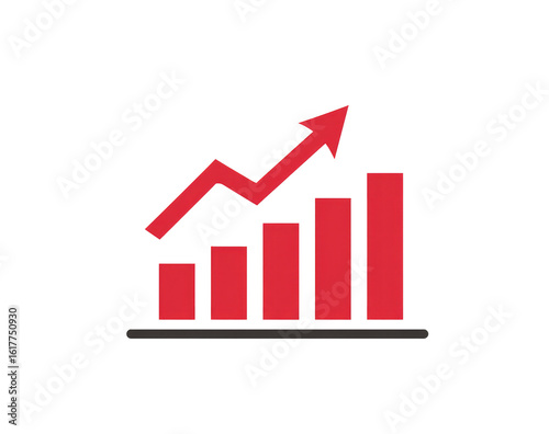 Red upward trending bar graph on dark background Free Download Red upward trending bar graph on dark background - GFXLoad