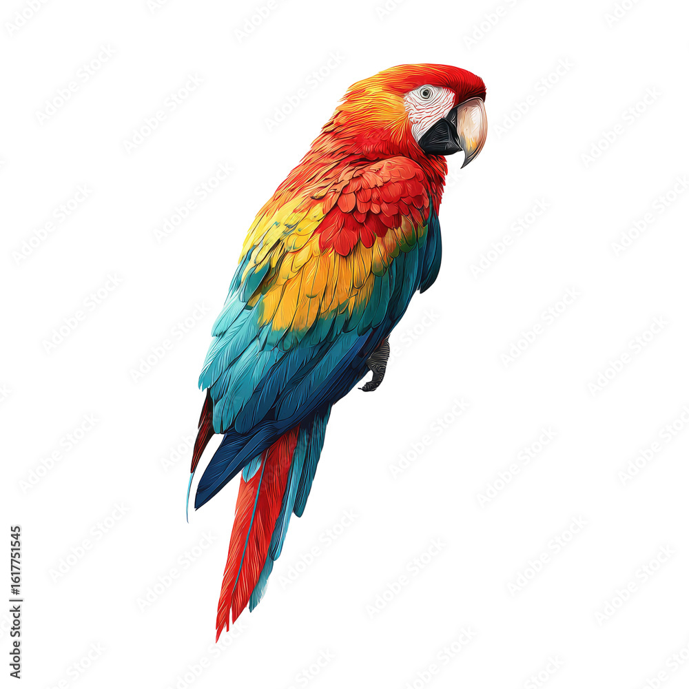 Fototapeta premium Colorful parrot profile
