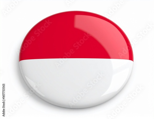 Free Download Indonesia Flag Button on White Background - GFXLoad