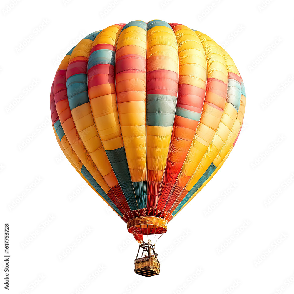 Fototapeta premium Colorful hot air balloon against black background (13)