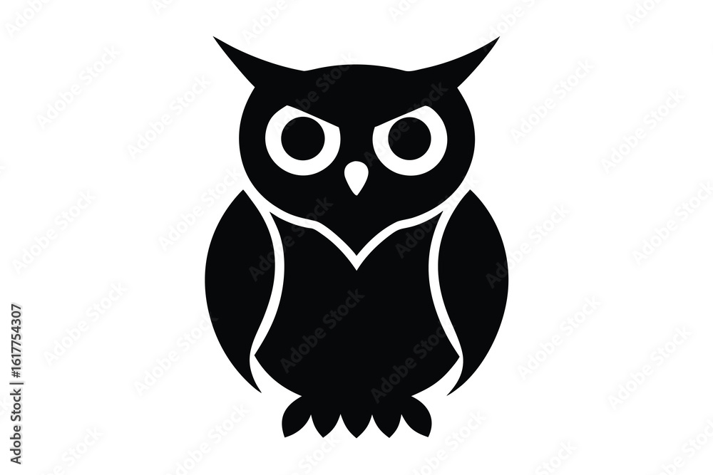 Fototapeta premium owl silhouette vector icon