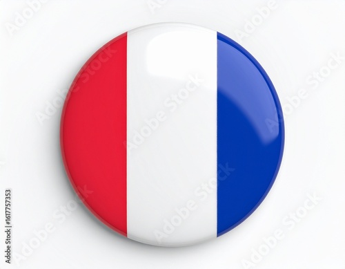 Free Download France Flag Button on White Background - GFXLoad