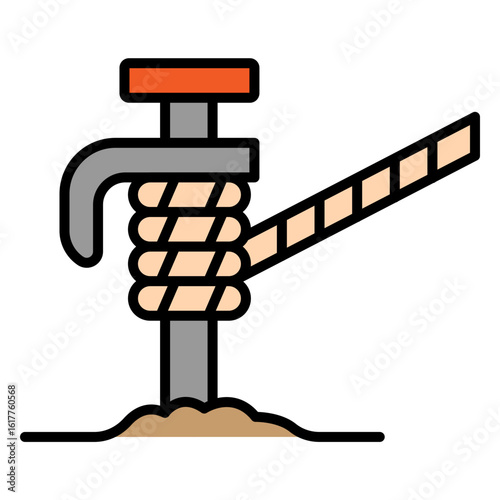 Capstan Winch Vector Icon Illustration