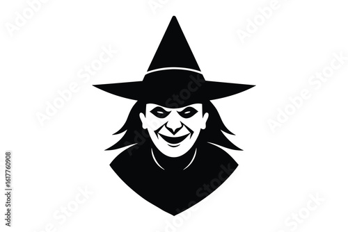 wicked witch vector icon