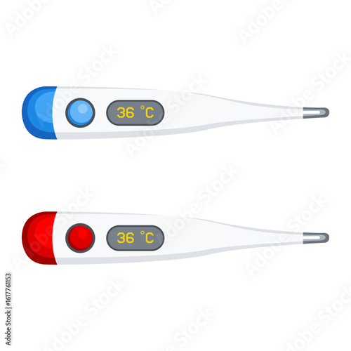 digital thermometer illustration