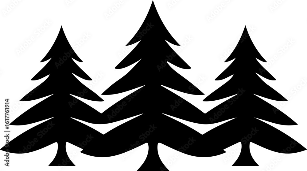 Obraz premium Vibrant evergreen forest scene, natural beauty
