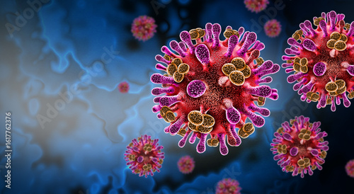 Wallpaper Mural Nipah Virus Disease outbreak as a a zoonotic pathogen transmitted to humans from wild and domestic animals. Torontodigital.ca