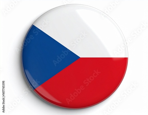 Czech Republic Flag Button on White Background Free Download Czech Republic Flag Button on White Background - GFXLoad