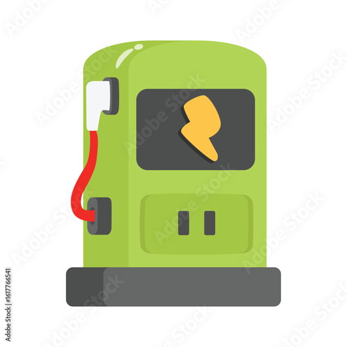 Well crafted 2d style icon of petrol station pump