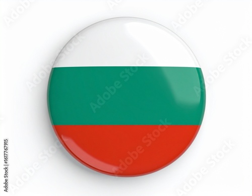 Free Download Bulgaria Flag Button on White Background - GFXLoad