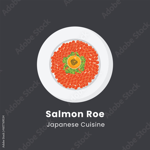 Salmon Roe Exquisite Japanese Cuisine Delicacy