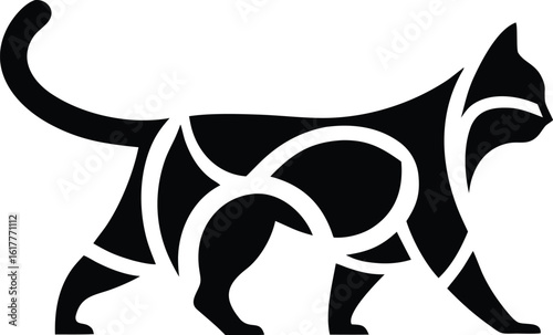 Vintage Black Cat Illustrations - Stylized Feline Artwork