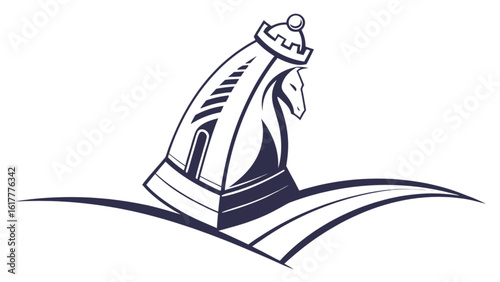 A chess knight and tower logo design symbolizes strategy and intelligence
