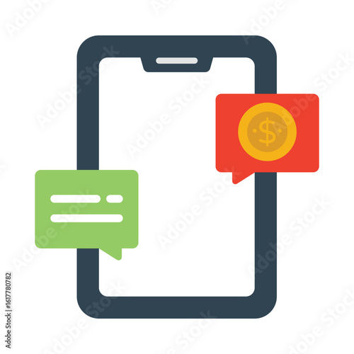 Business Chat  Flat Vector Icon Eps 10 Files