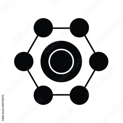Carbon atom Vector Icon which can easily modify or edit