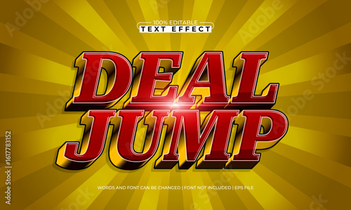 deal jump editable text effect with a promo and discount text style
