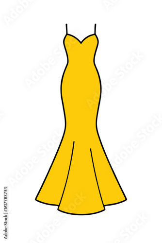 wedding dress on a white background