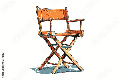 Folding chair isolated