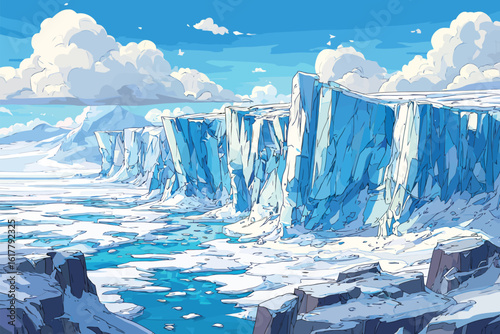 Thundering Glacier Icefalls isolated