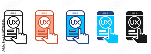 User Experience Icon Set Multiple Style Collection