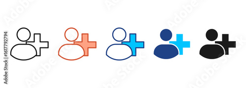 Contact Icon Set Multiple Style Collection