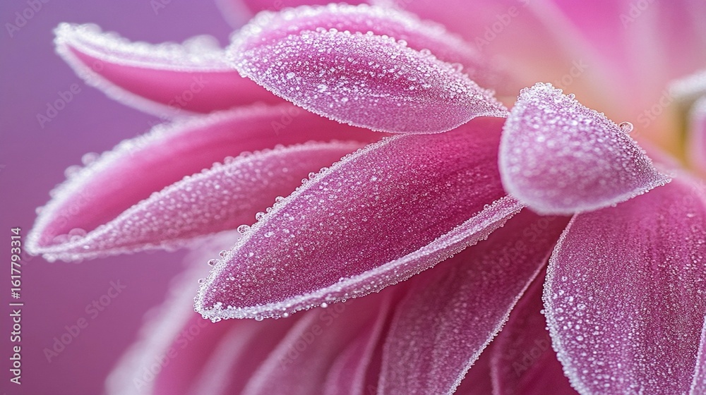 Fototapeta premium Dew-Kissed Pink Petals