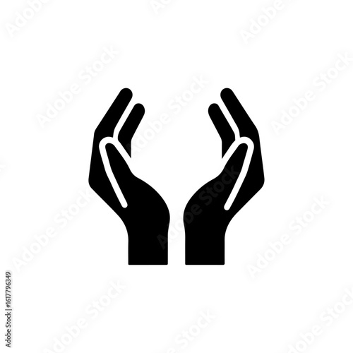 praying hands silhouette , praying hands vector