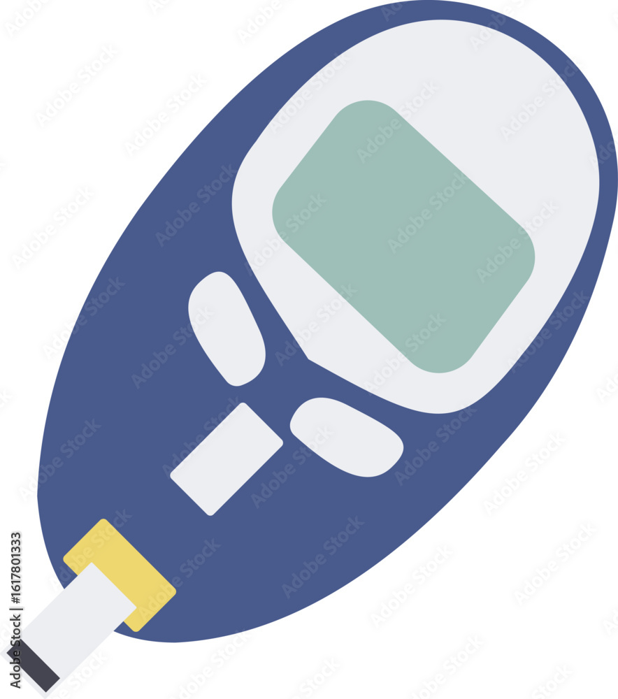 Naklejka premium Blue and white blood glucose meter