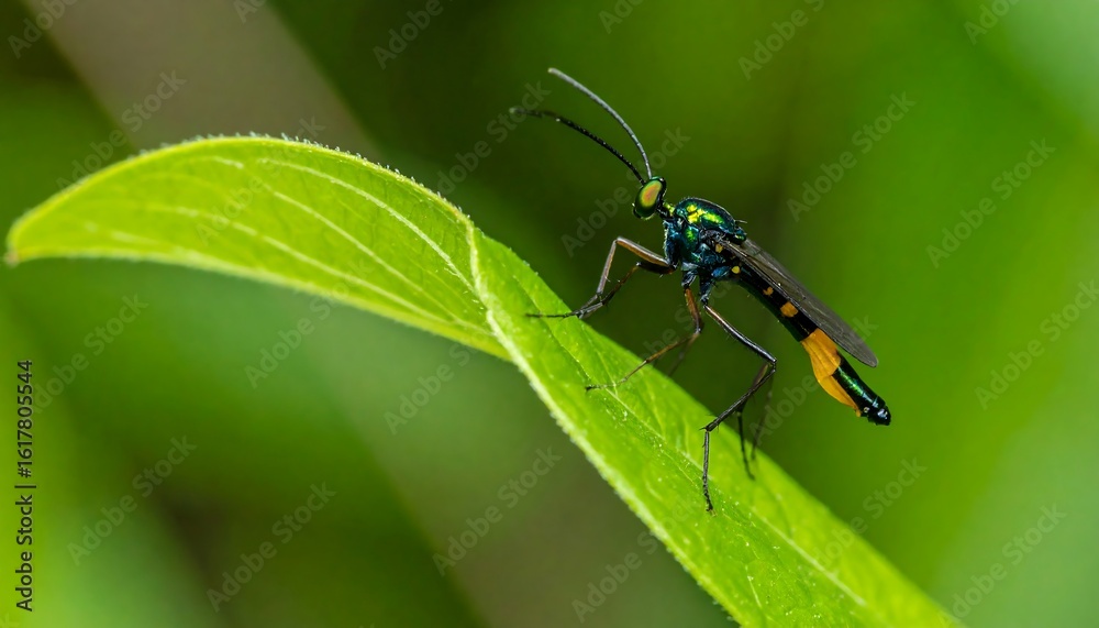 Fototapeta premium Colorful insect on leaf (1)