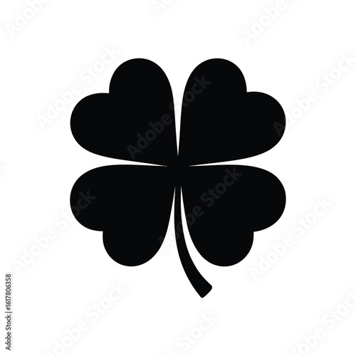 Black four leaf clover lucky charm plant
