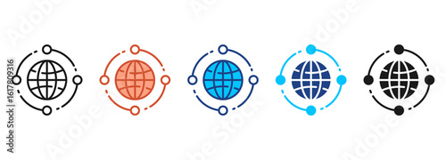Internet Icon Set Multiple Style Collection