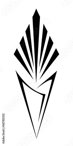 decorative abstract element with geometric ornament; logo, symbol