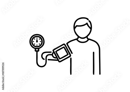 healthcare professional monitoring a patient's blood pressure