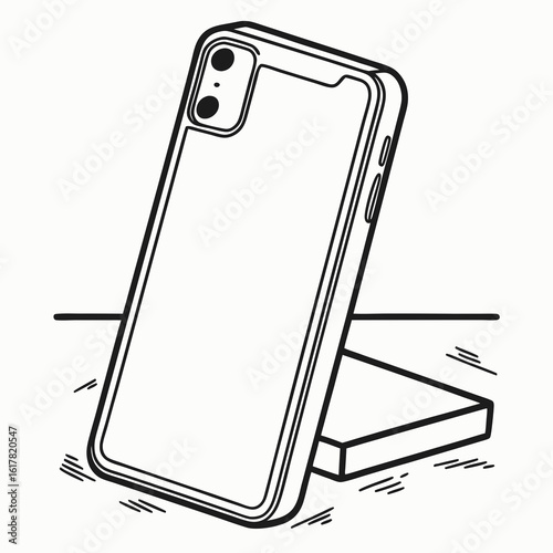 Modern smartphone with a built in kickstand for hands free viewing and support