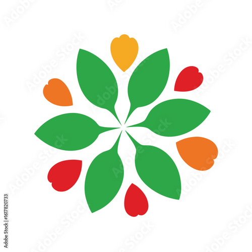organic flower shapes set