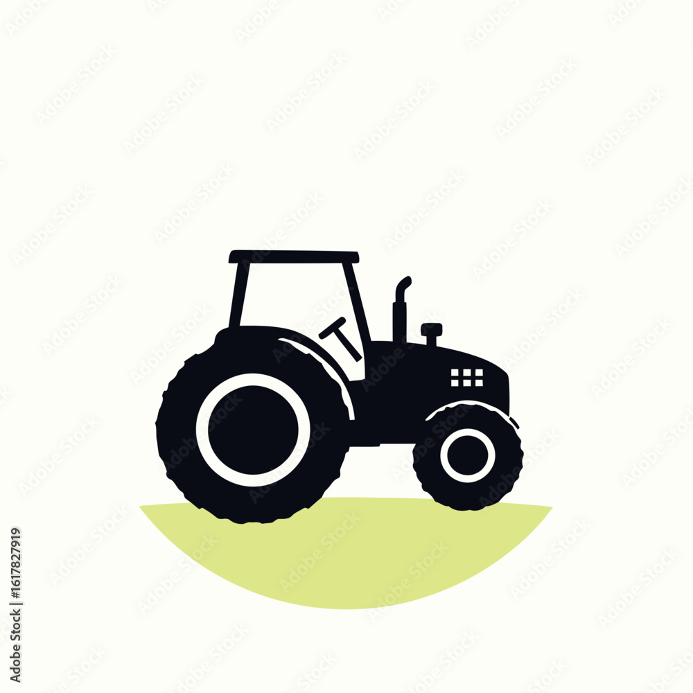 Obraz premium New red agricultural tractor with large wheels isolated on a clean white background