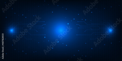 Abstract technology background with hi tech circuit and empty space grid.Vector illustrations.