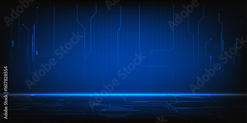 Abstract technology background with empty space and digital circuit patterns.Vector illustrations.