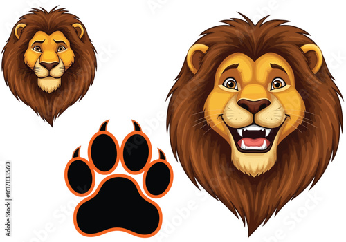 African Safari Animals:  Hand-Drawn Vector Illustration Set of Diverse Wildlife, Including Giraffe, Zebra, Antelope, and Camel.